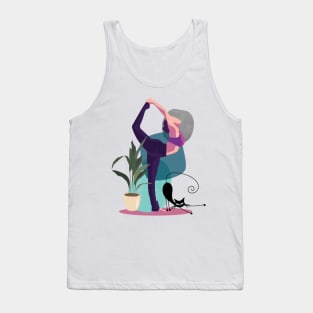 Girl does Yoga with her & cat | Passion Tank Top